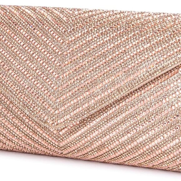 Women's Evening Handbags Envelope Clutch Purses Ladies Crossbody Bags Rhinestone - Picture 1 of 8